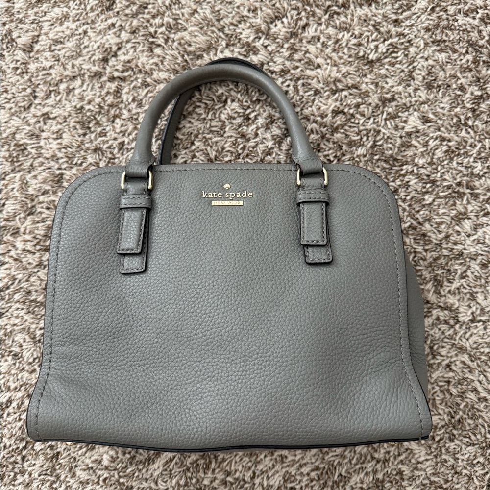 Kate Spade Pebbled Gray Satchel